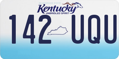 KY license plate 142UQU