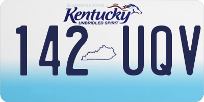 KY license plate 142UQV