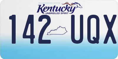 KY license plate 142UQX