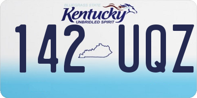 KY license plate 142UQZ