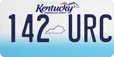 KY license plate 142URC