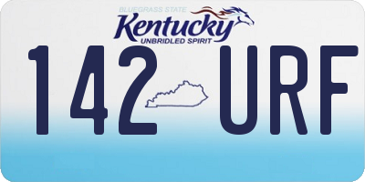 KY license plate 142URF