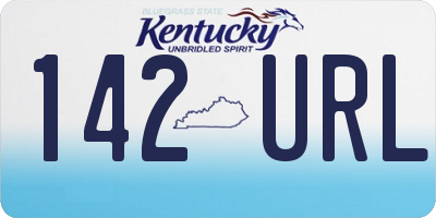 KY license plate 142URL