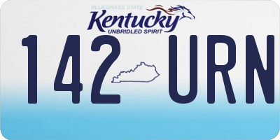 KY license plate 142URN