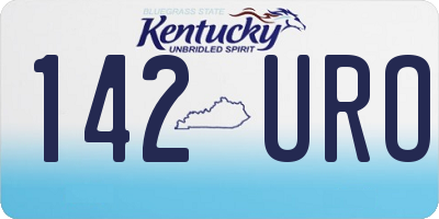 KY license plate 142URO