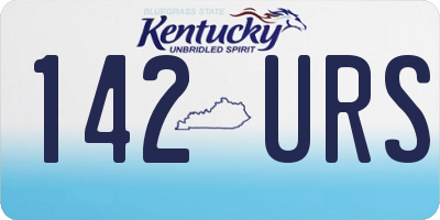 KY license plate 142URS