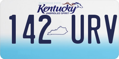 KY license plate 142URV