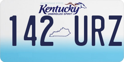 KY license plate 142URZ
