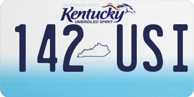 KY license plate 142USI