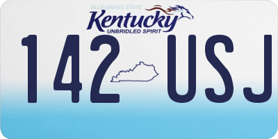 KY license plate 142USJ