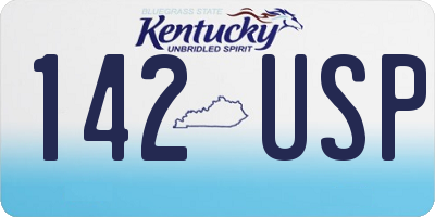 KY license plate 142USP