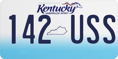 KY license plate 142USS