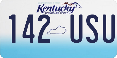 KY license plate 142USU