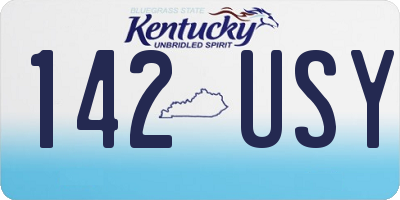 KY license plate 142USY