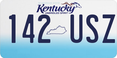 KY license plate 142USZ