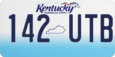 KY license plate 142UTB