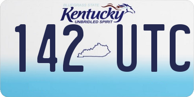 KY license plate 142UTC