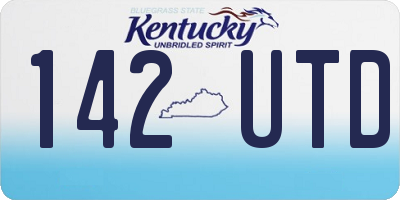KY license plate 142UTD