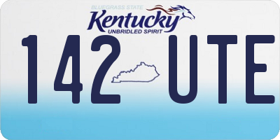 KY license plate 142UTE