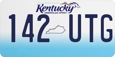 KY license plate 142UTG