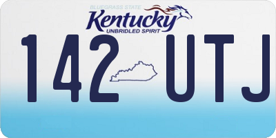 KY license plate 142UTJ