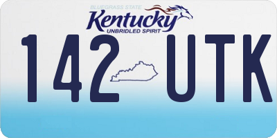 KY license plate 142UTK