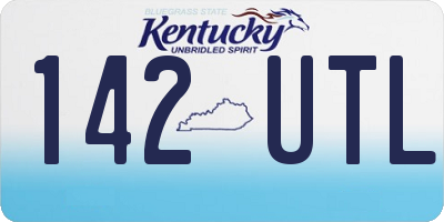 KY license plate 142UTL