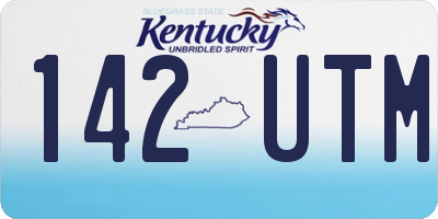KY license plate 142UTM