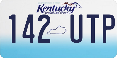 KY license plate 142UTP
