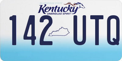 KY license plate 142UTQ
