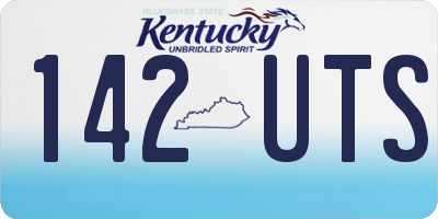 KY license plate 142UTS
