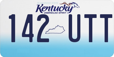 KY license plate 142UTT