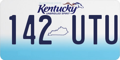 KY license plate 142UTU