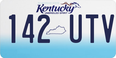 KY license plate 142UTV