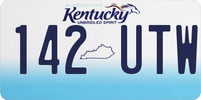 KY license plate 142UTW
