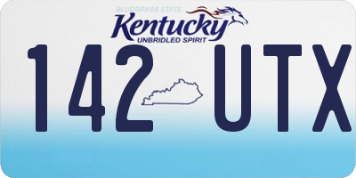 KY license plate 142UTX