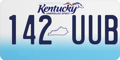 KY license plate 142UUB