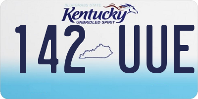KY license plate 142UUE