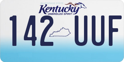 KY license plate 142UUF