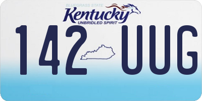 KY license plate 142UUG