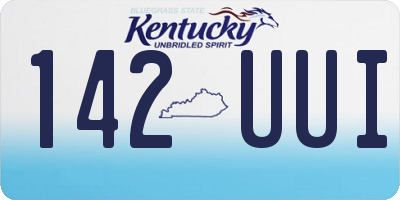 KY license plate 142UUI