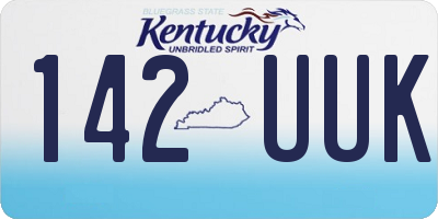 KY license plate 142UUK