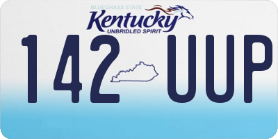 KY license plate 142UUP