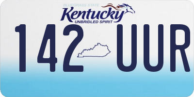 KY license plate 142UUR