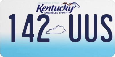KY license plate 142UUS