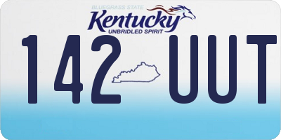KY license plate 142UUT