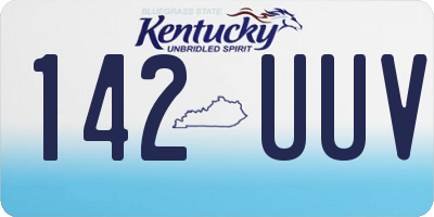 KY license plate 142UUV