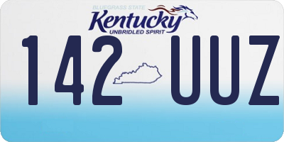 KY license plate 142UUZ
