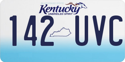 KY license plate 142UVC