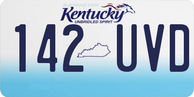 KY license plate 142UVD